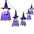 thumbnail image 3 of OUSITAID Halloween Ghost Light String Hanging Glowing Ghost Hat For Outdoor Garden Decor, 3 of 6