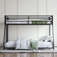 thumbnail image 3 of Euroco Metal Twin over Full Bunk Bed, Floor Bunk Bed for Kids Teens Bedroom, Black, 3 of 9
