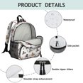 thumbnail image 4 of Dachshund and Rose White Pattern Backpack for School, Cute School Bag with Adjustable Shoulder Straps and Padded Back, 13.8"x11.4"x6", 4 of 5