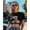 thumbnail image 4 of T Shirts for Women Short Sleeve Cotton Crewneck T-Shirt, Watercolor Style Chef Tee Tops Casual Basic T-Shirts, XS-5XL Black 3XL, 4 of 7