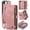 Pink, variant on CaseMe Leather Case for iPhone 17 Pro,2 in 1 Detachable Wallet Case with 8-Card Holder Zipper Bills Slot,Magnetic Shockproof Flip Leather Cover Zipper Pocket Phone Cases,Brown,For iPhone 17 Pro