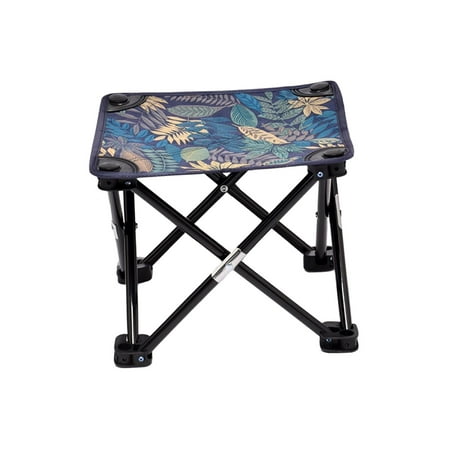 Foldable Footstool Seat Aluminum Alloy Wear Resistant under Desk Footstool Camp Stool Fishing Chairs for Traveling Walking Hiking Picnic Style C