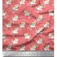 thumbnail image 1 of Soimoi Poly Georgette Fabric Wool & Cat Kids Decor Fabric Printed Yard 42 Inch Wide, 1 of 1