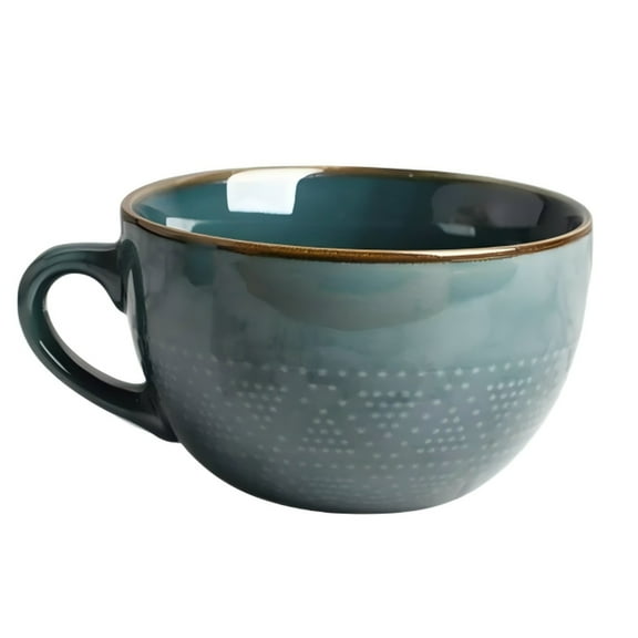 Coffee Mug,Ceramic Coffee mugs, 700ml, Extra Large Mugs, Big Tea Cups with Handle, Pottery Mugs, Transmutation Glaze,Wide Bottom Coffee Mug, Microwave and Dishwasher Safe(Green)
