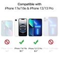 thumbnail image 6 of JETech Full Coverage Screen Protector for iPhone 17e (2026) / iPhone 16e / iPhone 13 / 13 Pro, 3-Pack, 6 of 6