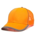 thumbnail image 7 of Outdoor Cap Hi-Vis Safety Hat – Neon Orange Mesh Back Work Cap with Reflective Trim, Adjustable Hook-and-Loop, One Size, 7 of 7