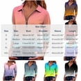 thumbnail image 3 of Enjoytime Fall Tops for Women Collared Half Zip Pullover Long Sleeve Shirts Fall Fashion Printed Business Casual Blouses, 3 of 6