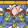 thumbnail image 3 of RADIANCE goods Tiffany-Style Floral Stained Glass Window Panel 34" Wide, 3 of 7