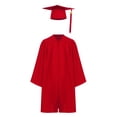 thumbnail image 1 of LiiYii Robe de Collation des Grades pour Enfants avec Pompon Uniforme Scolaire Rouge 21, 1 of 9