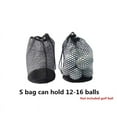 thumbnail image 5 of Sports Mesh Net Bag Black Nylon Golf Bags Golf Tennis 16/32/56 Ball Carrying Drawstring Pouch Storage Bag Medium, 5 of 5