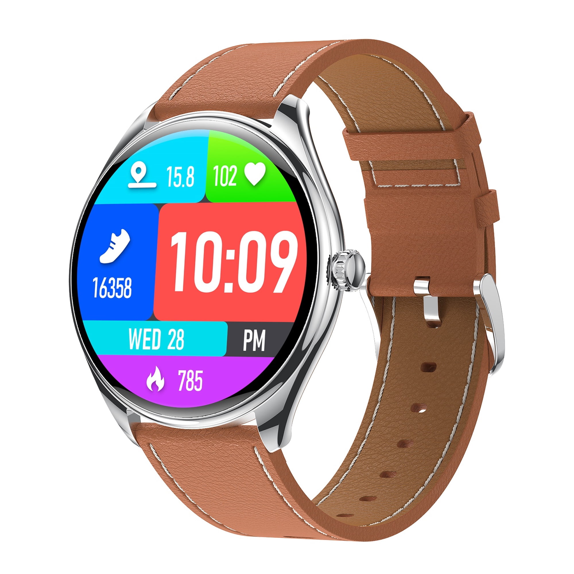 VAYKAL Smart Watch Fitness Tracker for Android and iOS Multiple Sports Modes AMOLED Display Pedometer Timer Stopwatch Make/Answer Calls Message Notifications IP67 Waterproof