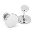 thumbnail image 3 of Stainless Steel Engravable Classic Round Cufflinks, 3 of 6