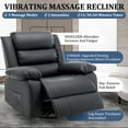 thumbnail image 4 of Korser Oversized Swivel Rocker Recliner Chair for Adults Faux Leather for Nursery Living Room,Black, 4 of 7