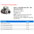 thumbnail image 2 of Starter - Compatible with 1966 - 1981 Chevy Corvette 1967 1968 1969 1970 1971 1972 1973 1974 1975 1976 1977 1978 1979 1980, 2 of 2