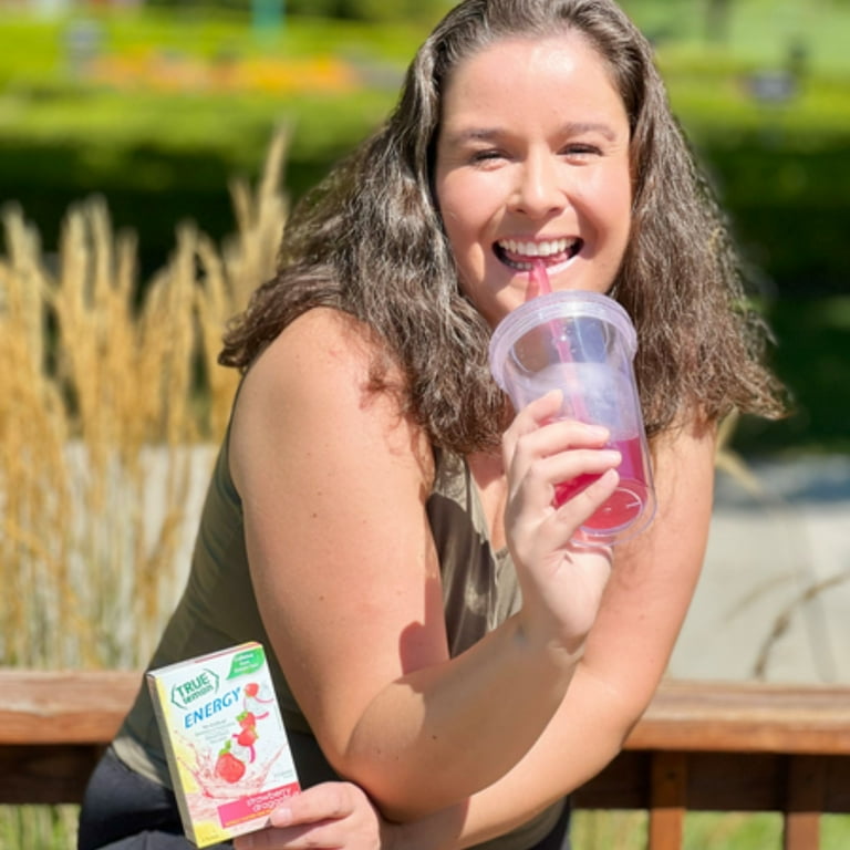 12 pack) True Lemon Strawberry Dragonfruit Energy Drink Mix, 0