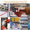 thumbnail image 4 of Kit de Herramientas para Engarzar Férulas, Juego de Alicates para Engarzar Cables con 1200 Conectores de Engarzado de Terminales, 0,08-16 Mm², Autoajustable, 4 of 5
