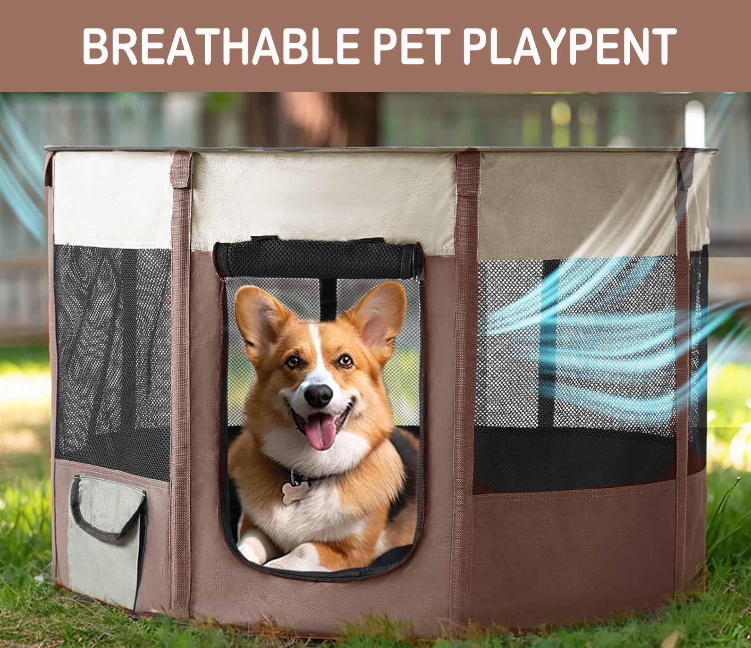 Large Pet Playpen Cat Playpen Dog Playpen Puppy Playpen Indooor Cat Cage Dog Fence, Dinosam 29" Diameter 16" Height Cat Tent Playpen for Indoor Cats Pen for Cat Puppy Rabbit
