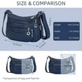 thumbnail image 6 of Crossbody Bag for Women Multi Pocket PU Leather Shoulder Handbag Large Capacity Lightweight Purse for Daily Use, 6 of 6