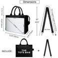 thumbnail image 3 of The Tote Bag Women's Canvas Tote Bags Thicken Canvas Crossbody Shoulder Bags With Zipper and Shoulder Strap for Work School Travel Shopping, 3 of 4
