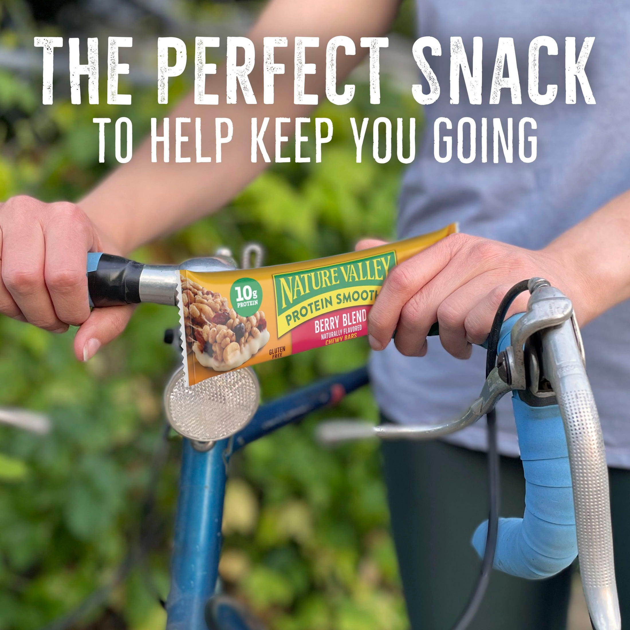 Nature Valley Protein Smoothie Chewy Snack Bars, Berry Blend Protein Bars, 5 Bars, 7.1 oz
