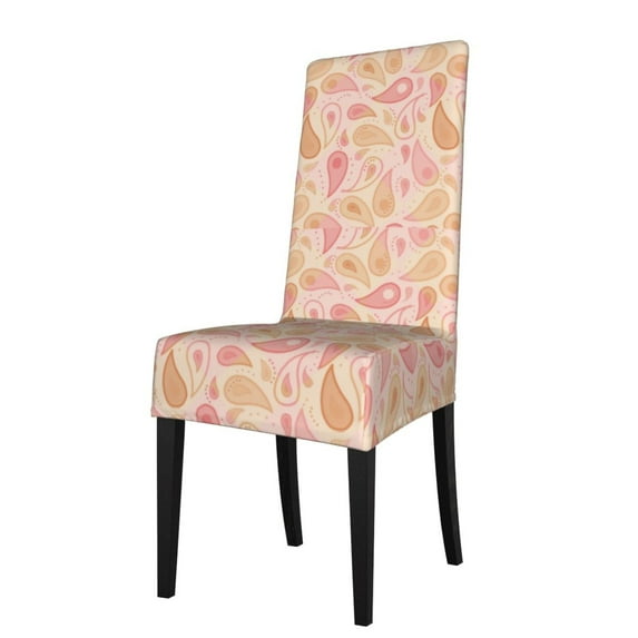 ZICANCN Pastel Paisley Pattern Chair Protectors Seat Covers , Dining Chair Slipcovers for Dining Room Hotel Kitchen Romantic