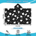 thumbnail image 2 of Spooky Halloween Ghosts Pattern Hooded Bath Towel，50"x30" for Ages 3 To 12 Kids, Quick Dry Lightweight Soft Microfiber Hood Beach Towel Cover Up for Kids, 2 of 7