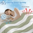 thumbnail image 3 of Striped Anchor Cooling Blanket,Lightweight Breathable Summer Throw Blanket with Double Sided Cold Effect,Navy Blue Nautical Sage Green Geometric Picnic Blankets Bed Sheet for Hot Sleepers 50"x60", 3 of 8