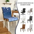 thumbnail image 5 of TSOVTHRID Blue Cherry Blossom Print Dining Room Chair Cushion Covers, Stretch Chair Slipcovers Universal Removable Washable Chair Seat Covers Protector for Kitchen Restaurant Hotel, Set of 1, 5 of 7
