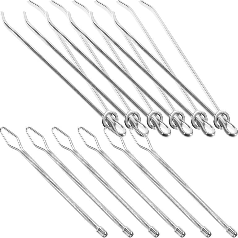 2pcs Threading Apparatus Sewing Thread Tool Thread Inserter Household Threading  Tool (Silver) 