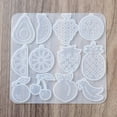 thumbnail image 4 of 7pcs Silicone Molds Resin Casting Molds Fruit White 110x120x4mm Hole: 1.6mm Inner Diameter: 27~48.5x17~31mm, 4 of 5