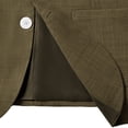 thumbnail image 3 of Sevevn Men's 2 Piece Linen Blend Suit Set Notch Lapel Single Button Blazer and Slim Dress Pants Casual Summer Business Outfit Green 2XL, 3 of 9