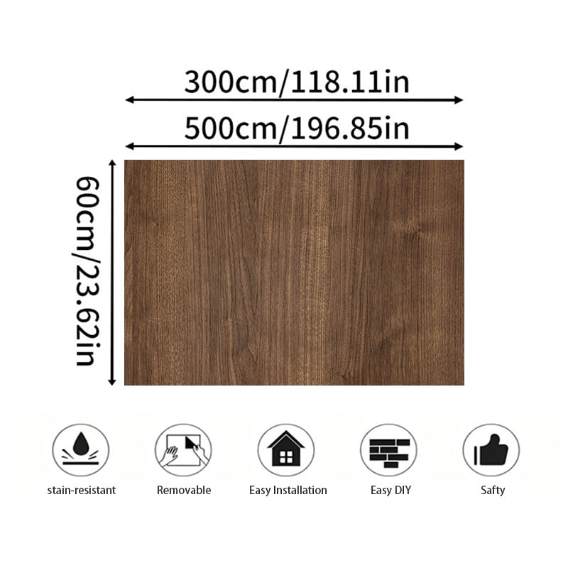 PP wood grain Peel-and-Stick Wallpaper PVC-Free, Self-Adhesive Washable Vinyl Roll Light, Eco Friendly Accent Wall Furniture Decor for Bedrooms Nursery