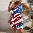 thumbnail image 3 of Sundresses for Women 1776-2026 250 Anniversary USA Flag Print V Neck Mini Tank Dress Beach Dress with Pocket, 3 of 6
