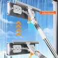 thumbnail image 3 of Maoface Window Squeegee with Long Handle, 2-in-1 Window Cleaning Tool with Scrubber, 360° Rotating Head and 4 Microfiber Cloths, 3 of 15