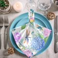 thumbnail image 3 of GZHJMY Beautiful Hydrangeas Dragonflies Butterfly Floral Cloth Napkins, Set of 1 20 x 20 Inch Soft & Comfortable Polyester Dinner Napkin for Family, Restaurant, Weddings, Parties, 3 of 5