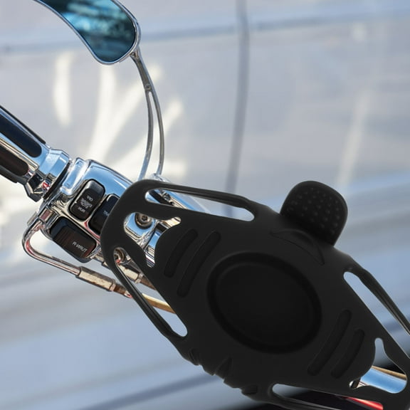 Masteelf Bike Phone Mount Silicone Bicycle Phone Holder Adjustable Bicycle Motorcycle Cell Phone Mount Universal Handlebar For Bikes Motorcycles Scooters Stroller Black