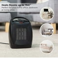 thumbnail image 2 of CSSAD Space Heaters for Inside,Heater Desktop Heater Electric Heater Household Mute Heater Ceramic Electric Heater,Black, 2 of 4