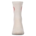 thumbnail image 4 of MeMoi Girls Pointelle Ribbed Cotton-Rich Crew Sock with Cross-Stitch Heart - Girls - Female, 6, White-Red, 4 of 9