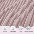 thumbnail image 5 of U by Bedsure Pale Mauve Fleece Twin Blanket for Couch - Super Soft Cozy Blankets for Women, Girls, 60x80 inches, 5 of 6