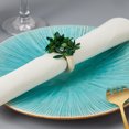 thumbnail image 3 of Zhuge Hebilla de servilleta de planta verde de simulación, decoración de mesa de comedor para el hogar, anillo de servilleta de cuerda de cáñamo de eucalipto, 12 piezas (color madera natural), 3 of 3