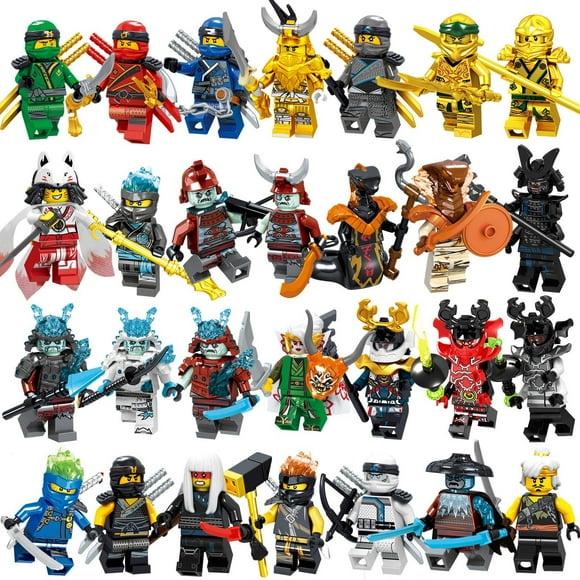 28 PCS Ninja Theme Blizzard Samurai Warrior Building Blocks Set, ABS Construction Toy with Minifigures, Creative Gift for Kids