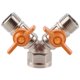 thumbnail image 1 of Adaptador de grifo de válvula de bola de hilo femenino G1/2, dispositivo de riego automático tipo Y de latón de doble salida, 1 of 8