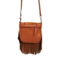 thumbnail image 3 of Western Genuine Tool Leather Cowhide Fur Fringe Womens Crossbody Bag, 3 of 3