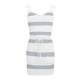 thumbnail image 3 of Women's Casual Dress Beach Dresses For Women Casual Summer Striped Print Tank Dress Sleeveless Dress Gray M, 3 of 3