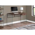thumbnail image 3 of Monarch Specialties Computer Desk, Home Office, Laptop, Storage Drawers, 48"l, Work, Tempered Glass, Laminate, Brown, Clear, Contemporary, Modern, 3 of 4