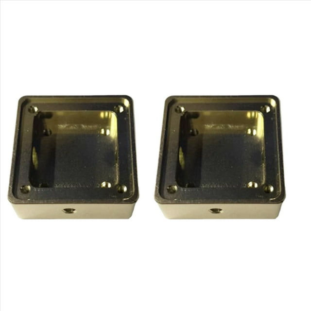 2X Carcasa de AleacióN de Aluminio Caja Blindada 19X19X5.5Mm Caja RF PortáTil Multifuncional de OxidacióN Conductora Dorada