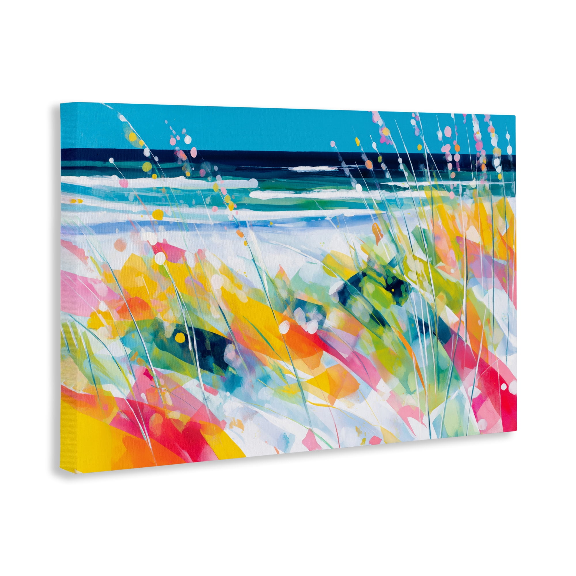 Stupell Industries Sea Oats & Ocean Breeze Abstract Canvas Wall Art, design by Chromatic Storm Studio