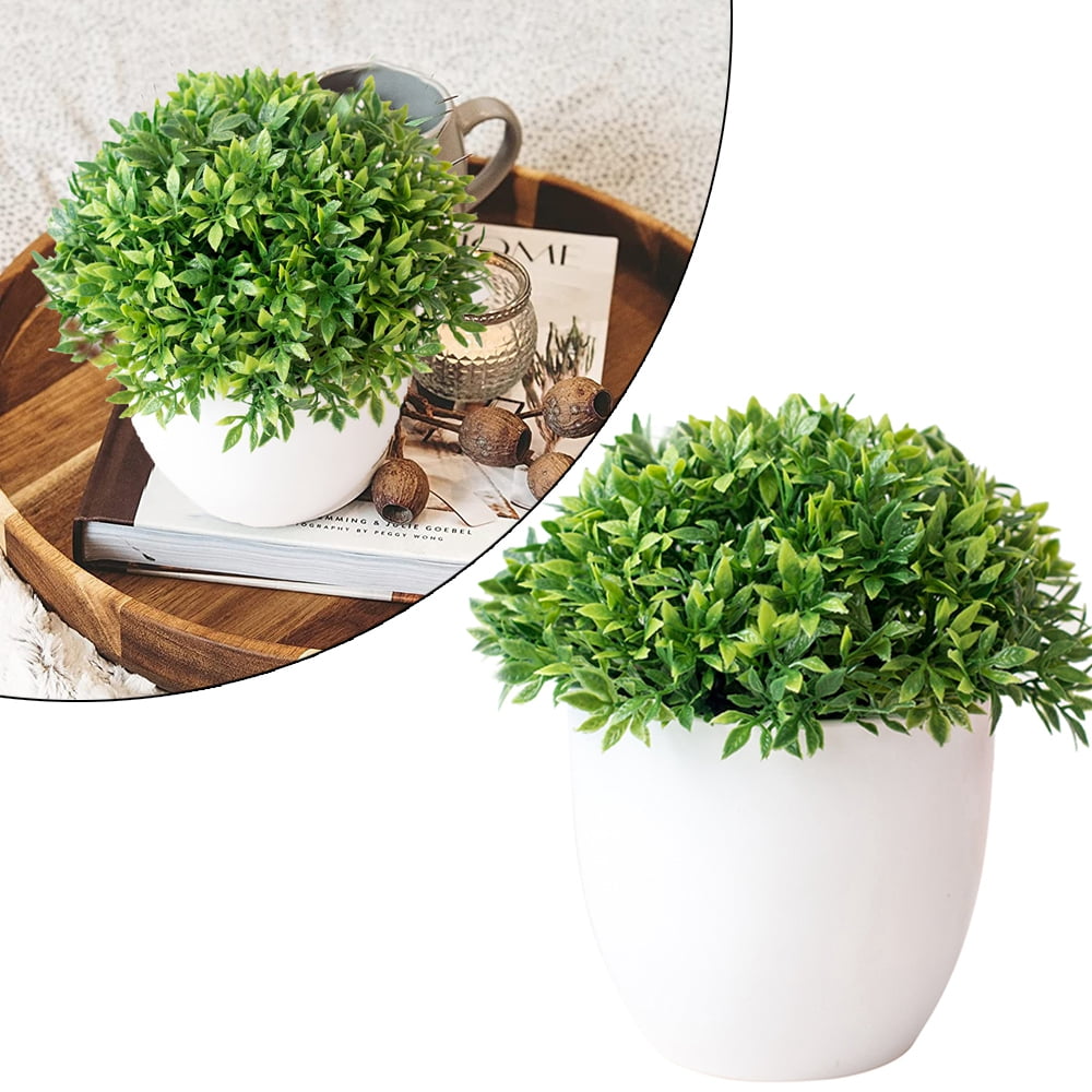 Visland Eucalyptus Potted Plant, Mini Artificial Plants Eucalyptus