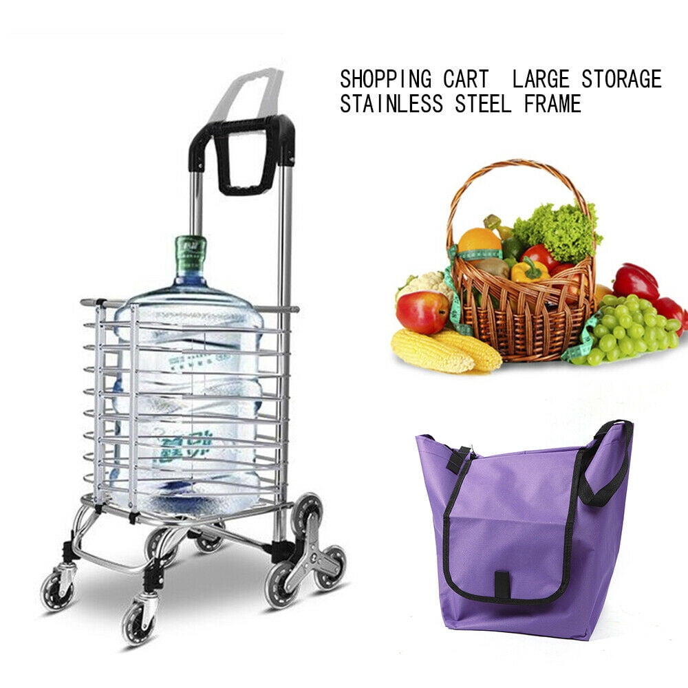 Details about   Winice  Folding Shopping Cart Basket Grocery Laundry Travel 6/8 Stair l e 32 