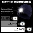 thumbnail image 3 of Morttic LED Beanie Hat with Light, Rechargeable Headlamp Cap, Unisex Winter Warm Knitted Hats, Headlight Flashlight for Running Hiking Camping,Tech Gifts for Men Women (Navy Blue), 3 of 10